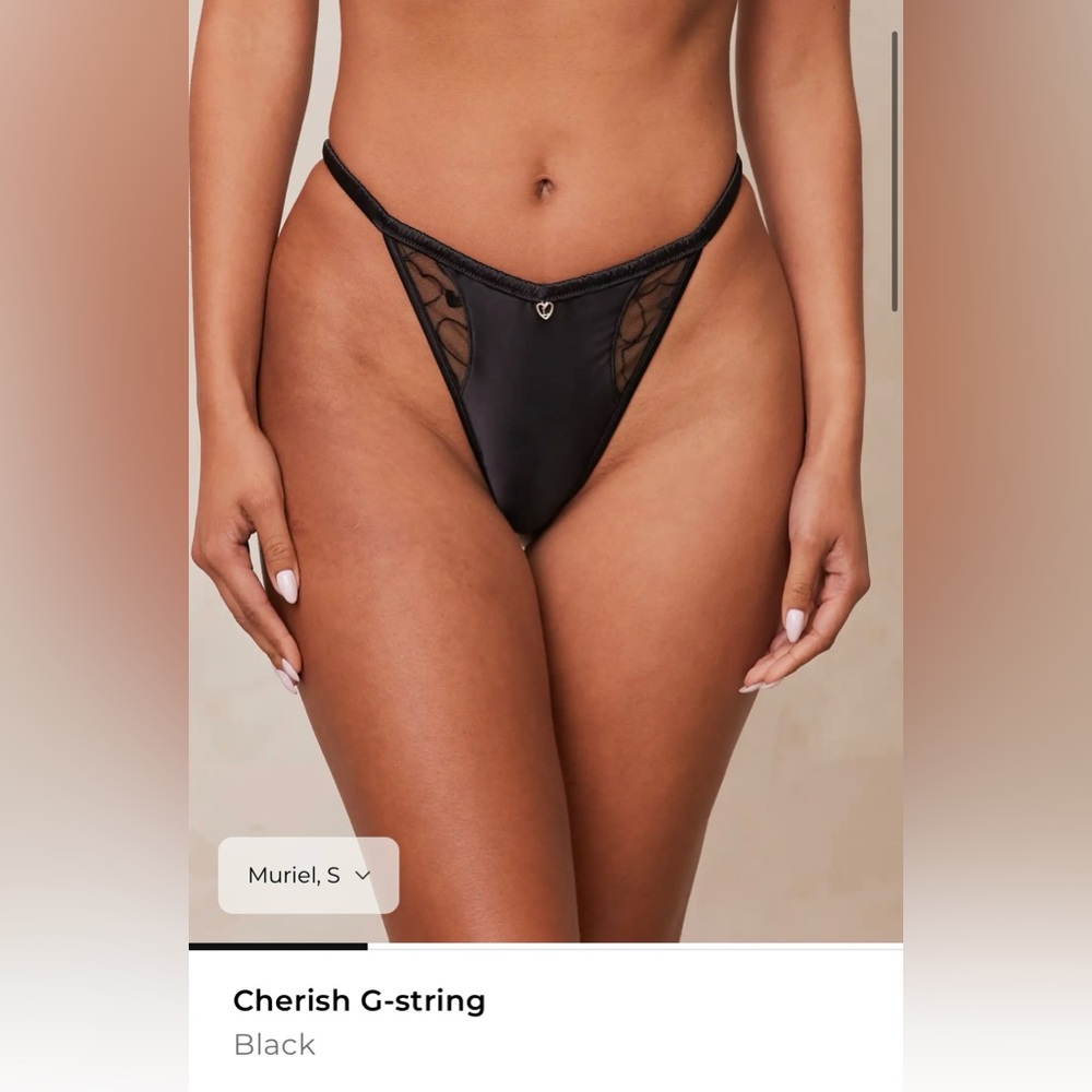 Lounge - Cherish Thong - Black S